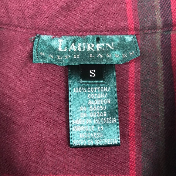Ralph Lauren Tops Ralph Lauren Half Zip Flannel Shirt Womens Small